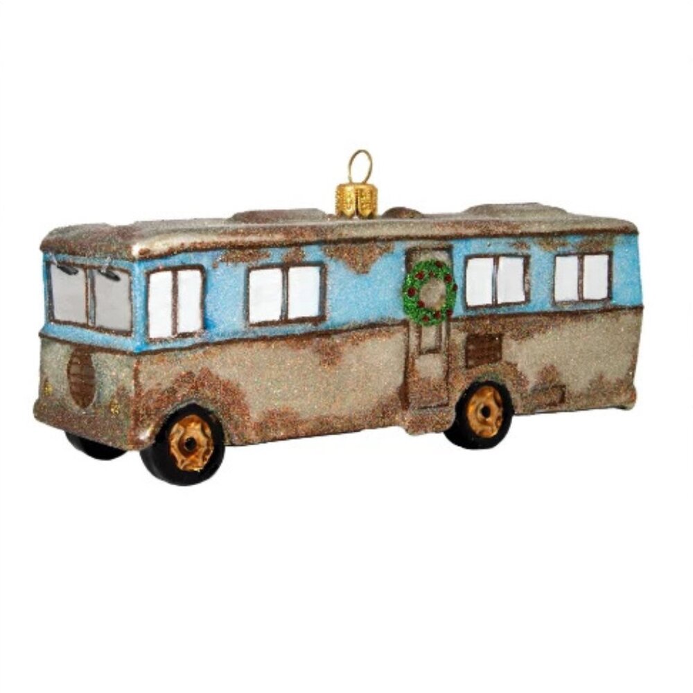 Hallmark 2023 Christmas Vacation RV Warner Bros. 100 Glass Keepsake Ornament